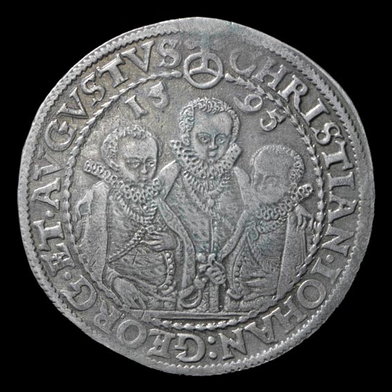 NEMECKO/SASKO - Chrisitan II., Johan Georg I., August (1591-1611) - toliar 1595 HB